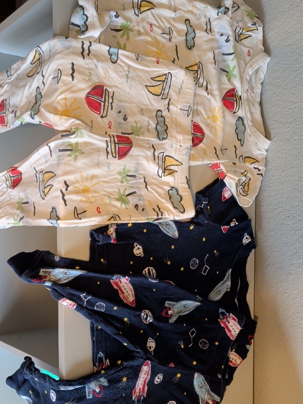 2-Pack Baby Pajama Set - Nautical Boats & Space Rockets.